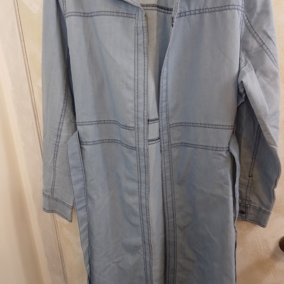 3X Chambray Duster with Belt Lightweight - Picture 4 of 12